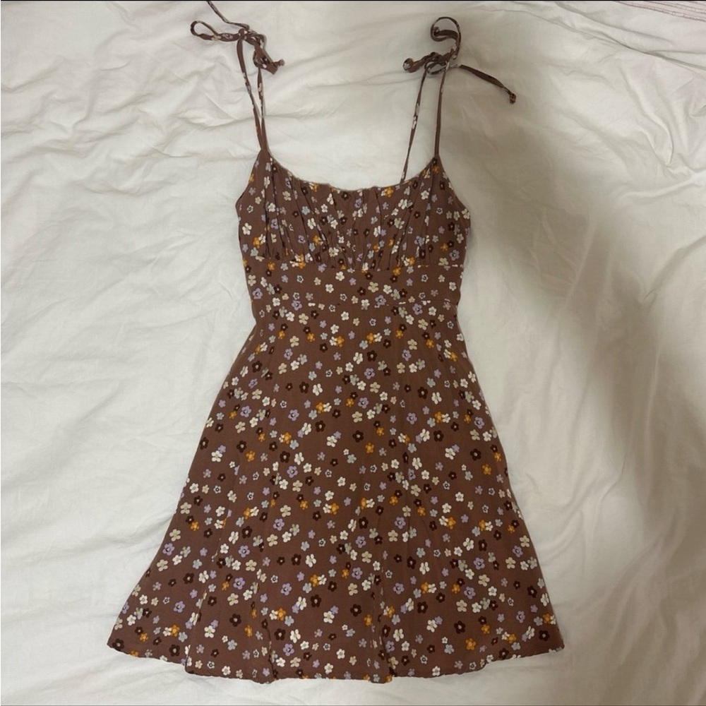 Pacsun Brown Floral Dress